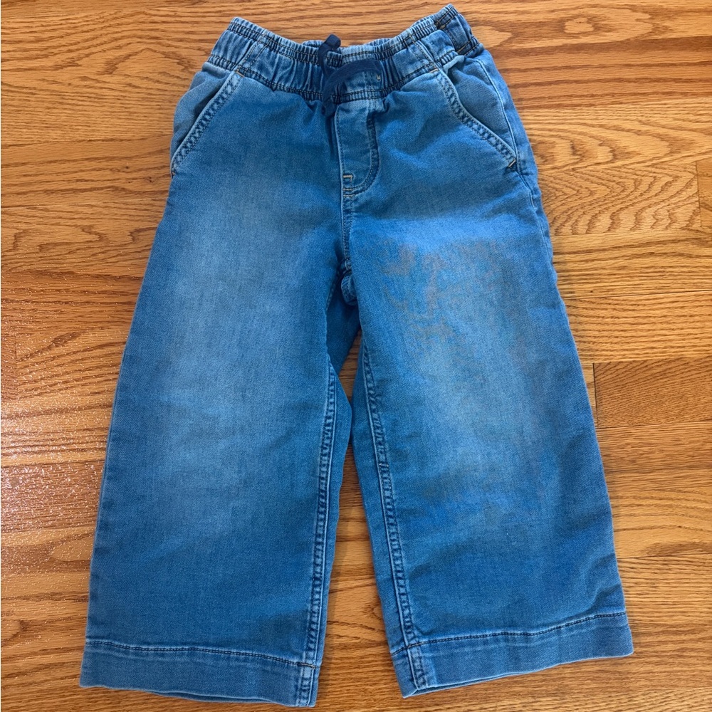 GAP Girls Easy Wide-Leg Pull-On Sweatpants Jeans - Blue - Picture 3 of 5